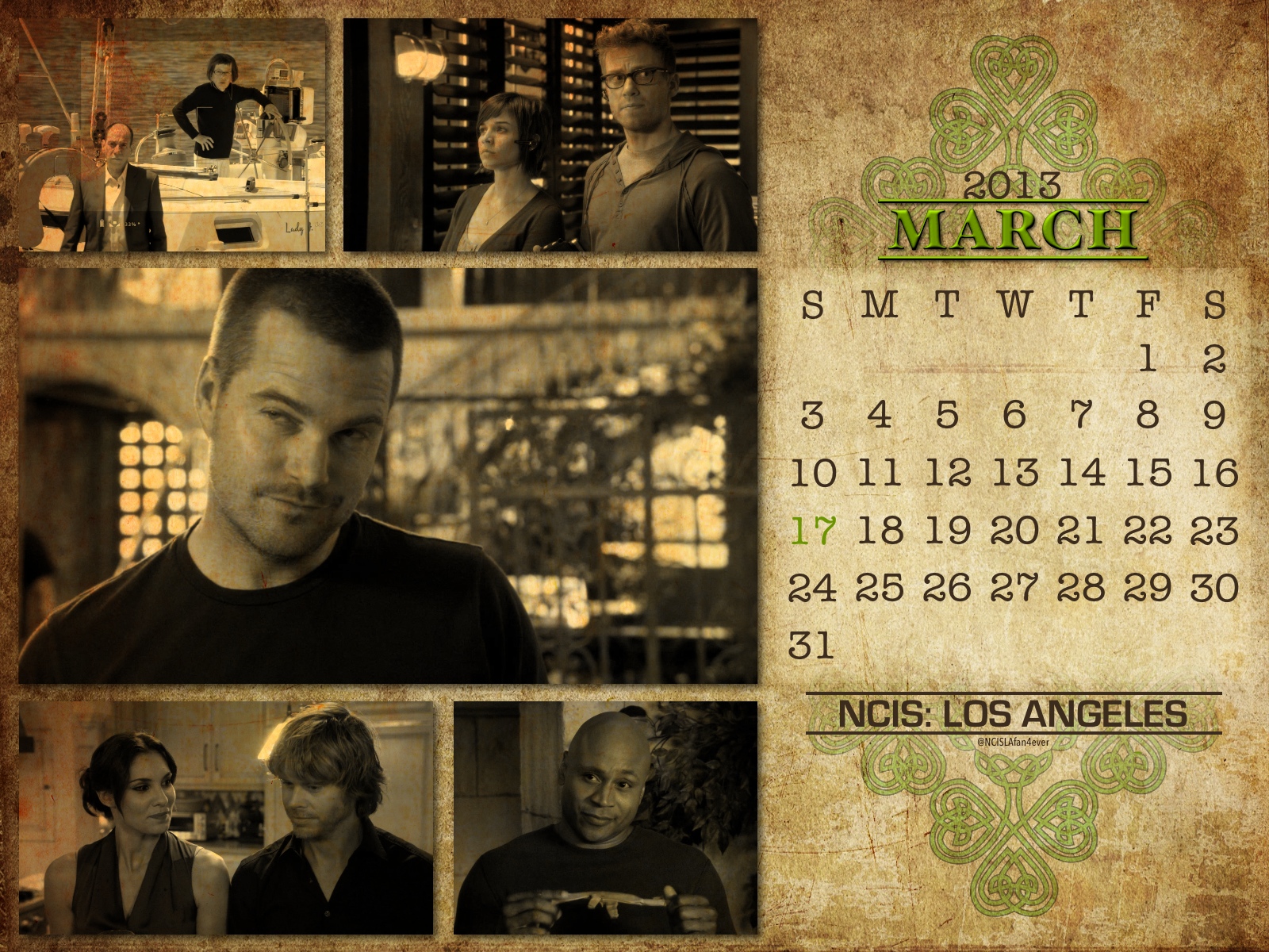 NCISLA March Desktop Calendar