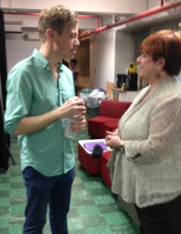 Barrett Foa backstage after the performance with Diane Volpe